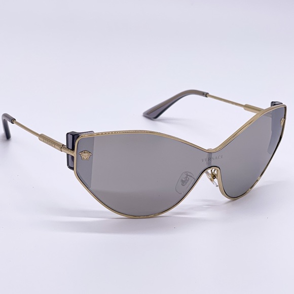 NEW VERSACE VE2239 1252/6G SILVER CAT EYE SUNGLASSES VERSACE VE 2239 - Picture 9 of 13